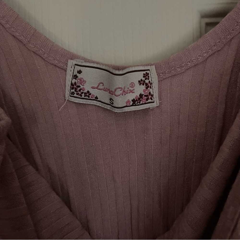 Pink Ribbed One Piece - Picture 2 of 3